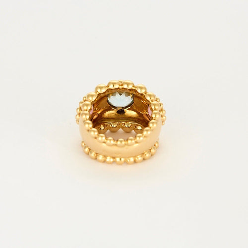 Bague 50 CHANEL  - Baroque - Bague en or jaune tourmaline rose et aigue - marine 58 Facettes DV6154-11
