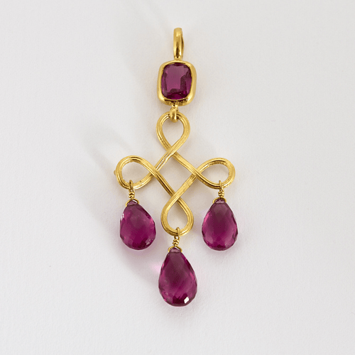 Pendentif Marie Helene de Taillac - Pendentif girandole en or jaune et tourmaline rose 58 Facettes DV3020-29