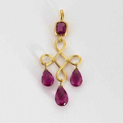 Pendentif Marie Helene de Taillac - Pendentif girandole en or jaune et tourmaline rose 58 Facettes DV3020-29