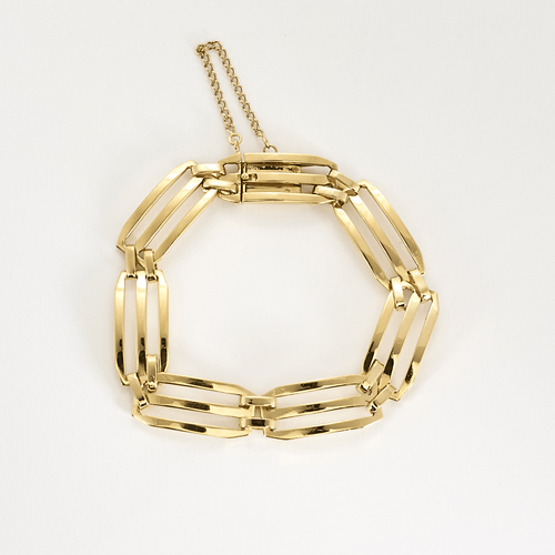 Bracelet Bracelet en or jaune à maille géométrique 58 Facettes DV0766-2