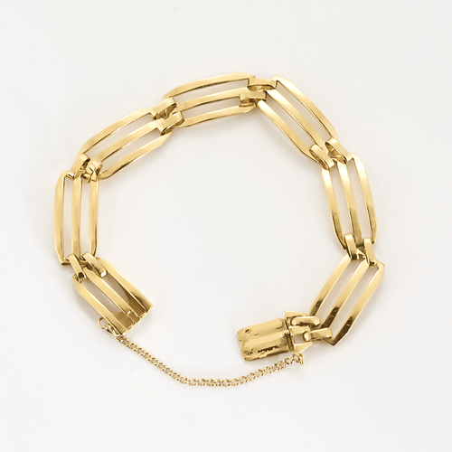 Bracelet Bracelet en or jaune à maille géométrique 58 Facettes DV0766-2