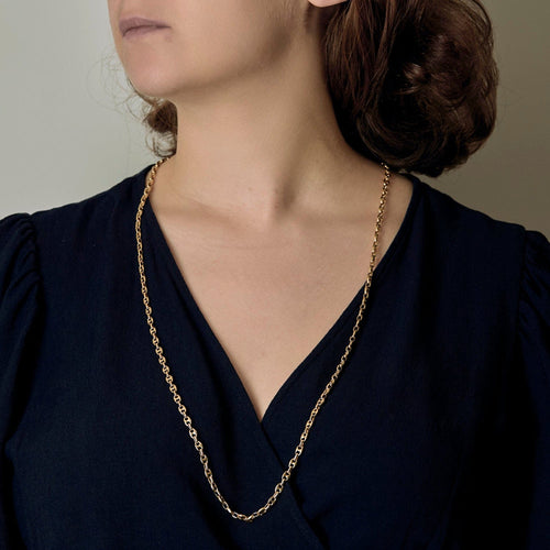 Collier Sautoir en or jaune , maille grain de café 58 Facettes DV0766-3