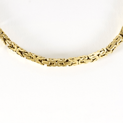 Collier Sautoir en or jaune, fine maille byzantine 58 Facettes DV0766-4