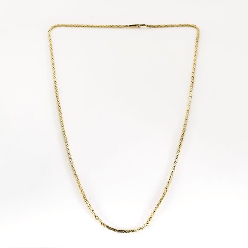 Collier Sautoir en or jaune, fine maille byzantine 58 Facettes DV0766-4