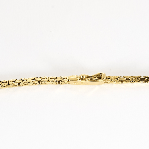 Collier Sautoir en or jaune, fine maille byzantine 58 Facettes DV0766-4