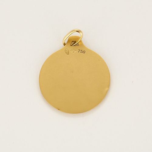 Pendentif Augis -Médaille en or jaune, diamant et rubis 58 Facettes DV20103-3