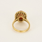 Bague 55 Bague en or jaune corail rouge entourage diamants 58 Facettes DV0378-5