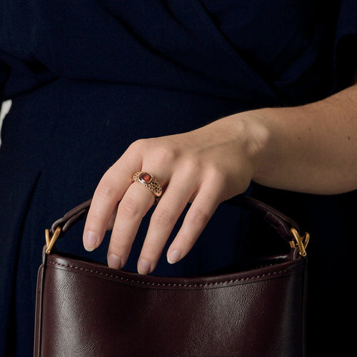 Bague jonc en or jaune saphirs de couleurs