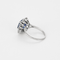 Bague 55 Bague marguerite en or gris saphir et diamants 58 Facettes DV21287-1-DV0882-1