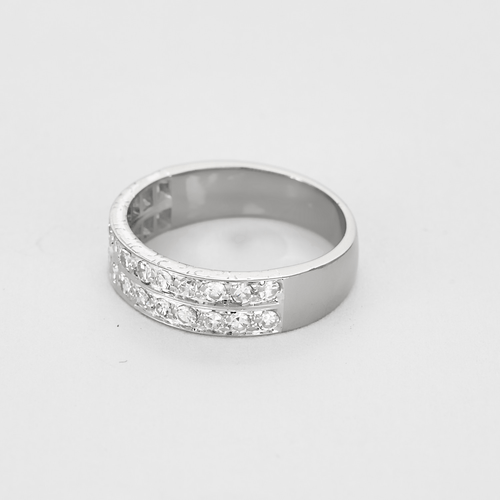 Bague 56 Bague en or blanc et diamants 58 Facettes DV20295-1-56-3