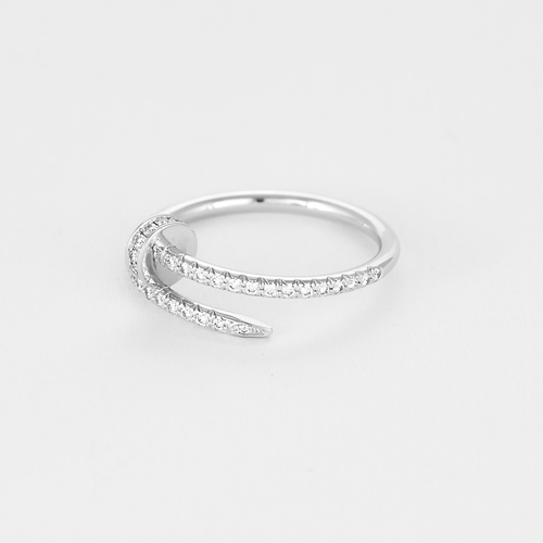 Bague 57 Cartier -  Juste un Clou - Bague Juste un Clou, petit modèle, semi-pavée de diamants. 58 Facettes DV20439-1