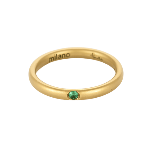 Bague 53 Pomellato- Lucciole -Alliance en or jaune et émeraude 58 Facettes DV5673-12