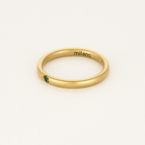 Bague 53 Pomellato- Lucciole -Alliance en or jaune et émeraude 58 Facettes DV5673-12