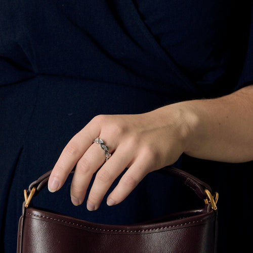 59 MAUBOUSSIN - Souffle de toi - Bague souple en or gris et diamants 58 Facettes DV21325-1-59-2