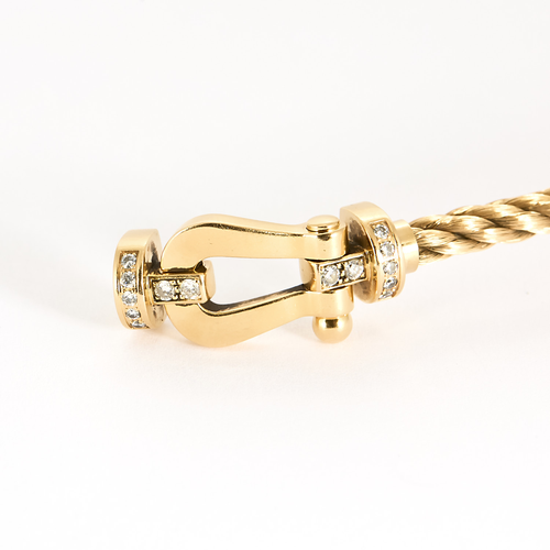 FRED - FORCE 10 - Grand Modèle - Bracelet en or jaune et diamants