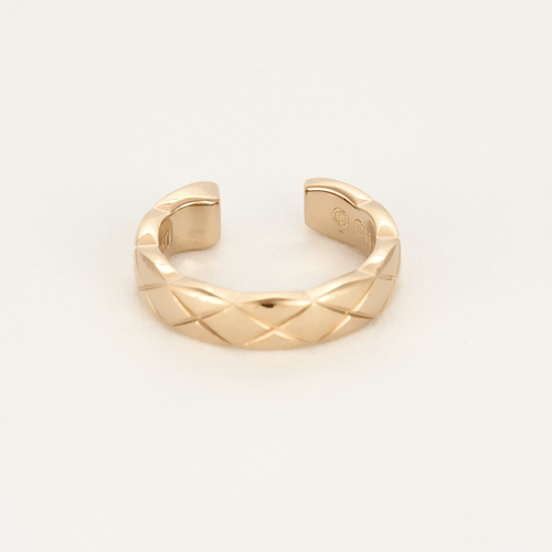 Chanel Coco Crush - 米色金和钻石单圈耳环