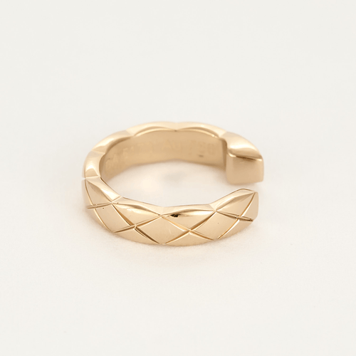 Chanel Coco Crush - 米色金和钻石单圈耳环