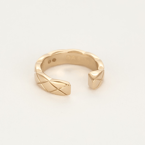 Chanel Coco Crush - 米色金和钻石单圈耳环