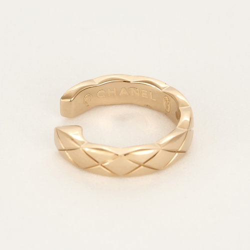 Chanel Coco Crush - 米色金和钻石单圈耳环