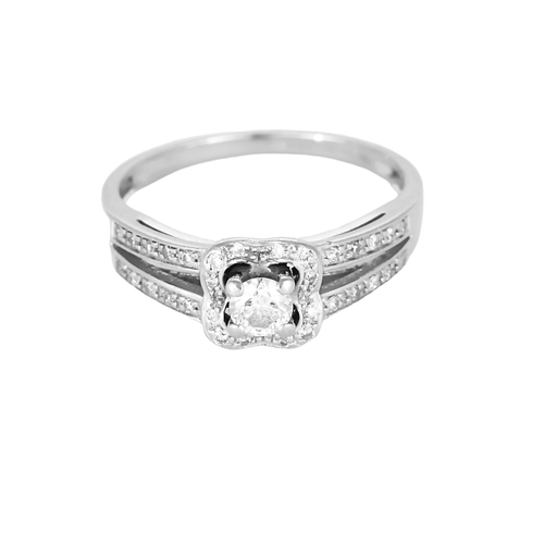 Bague 52 MAUBOUSSIN -  Chance of Love n°2 - Bague en or gris et diamants 58 Facettes DV21184-1