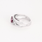 Bague 51 Bague en or gris, saphir rose et diamants 58 Facettes DV21469-1