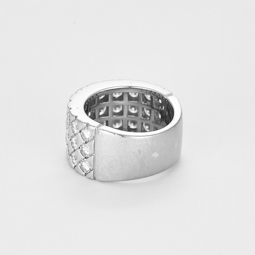 52 BOUCHERON - Large Bague en or gris et diamants 58 Facettes DV21607-1-52-2