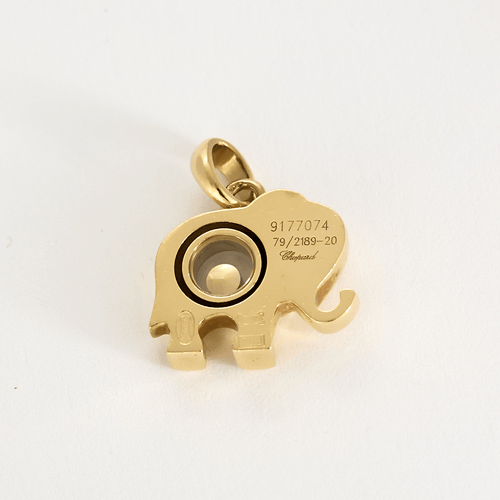 Pendentif CHOPARD - Happy Diamond - Pendentif Elephant en or jaune, saphir et diamant 58 Facettes DDV20401-3