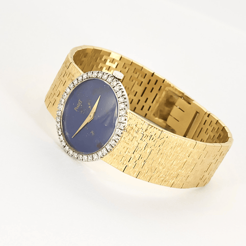 Montre PIAGET - Montre en or jaune, lapis lazuli et diamants à mouvement mécanique à remontage manuel 58 Facettes DV19769-3