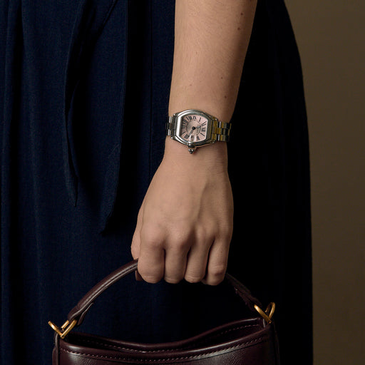 CARTIER - Roadster - Montre en acier à boitier tonneau à mouvement quartz