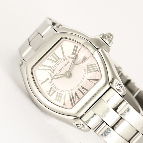 CARTIER - Roadster - Montre en acier à boitier tonneau à mouvement quartz