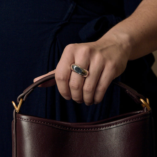 Bague 56 Hermès Bague Eclipse en argent 58 Facettes DV19612-6