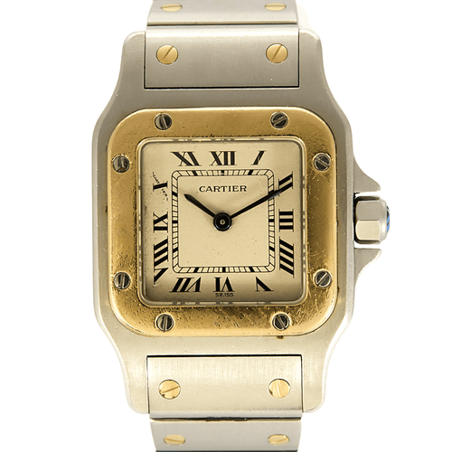Montre CARTIER - Santos Galbée - Montre de dame en or jaune et acier 58 Facettes DV21131-1