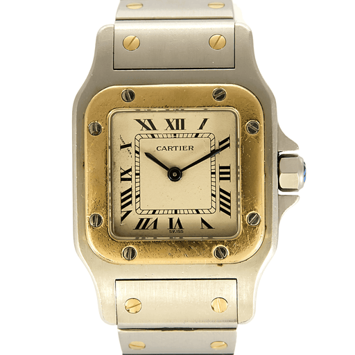 Montre CARTIER - Santos Galbée - Montre de dame en or jaune et acier 58 Facettes DV21131-1