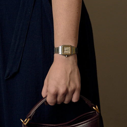 Montre CARTIER - Santos Galbée - Montre de dame en or jaune et acier 58 Facettes DV21131-1