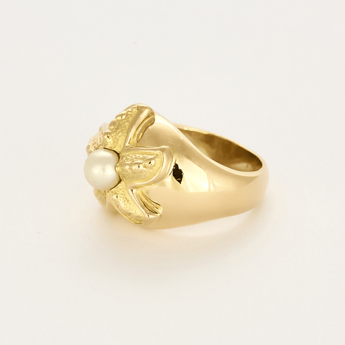 Bague 53 Bague en or jaune "Etoile de Mer" , perle 58 Facettes DV0014-17-53-2