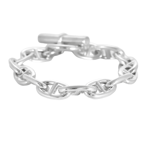 HERMES - "Chaine d'ancre" Medium model. Bracelet in silver