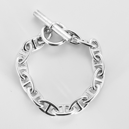 HERMES - "Chaine d'ancre" Medium model. Bracelet in silver