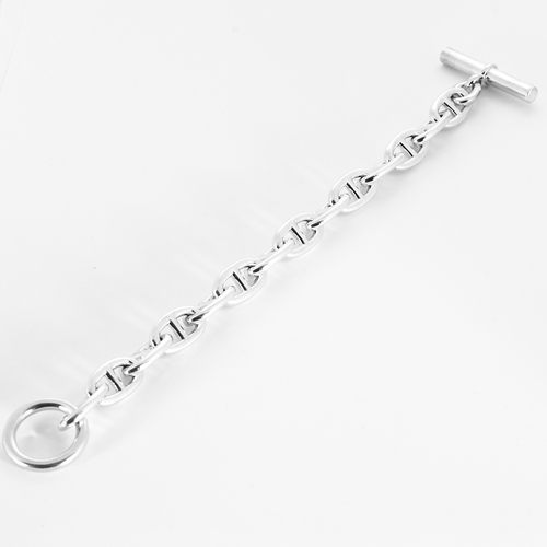 HERMES - "Chaine d'ancre" Medium model. Bracelet in silver