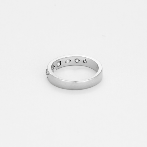 Bague 50 Alliance en or gris et diamants taille ancienne 58 Facettes DV18419-1