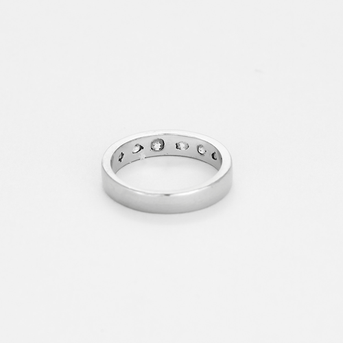 Bague 50 Alliance en or gris et diamants taille ancienne 58 Facettes DDV18419-1