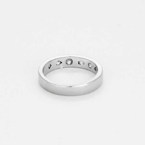 Bague 50 Alliance en or gris et diamants taille ancienne 58 Facettes DV18419-1