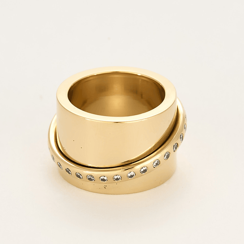 Bague 49 Dinh Van - Ariane - Bague en or jaune et diamants 58 Facettes DV21752-3