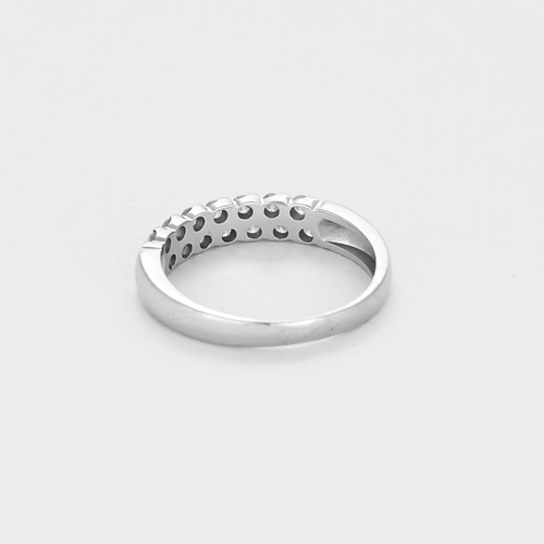 Bague 51 Alliance en or gris et diamants 58 Facettes DDV18419-2-51-2
