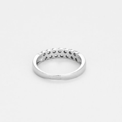 Bague 51 Alliance en or gris et diamants 58 Facettes DDV18419-2-51-2