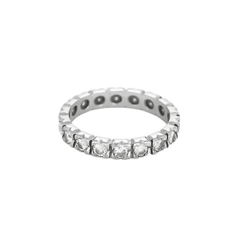 Bague 51.5 Alliance américaine en or gris et diamants 58 Facettes DV21565-1-515-3