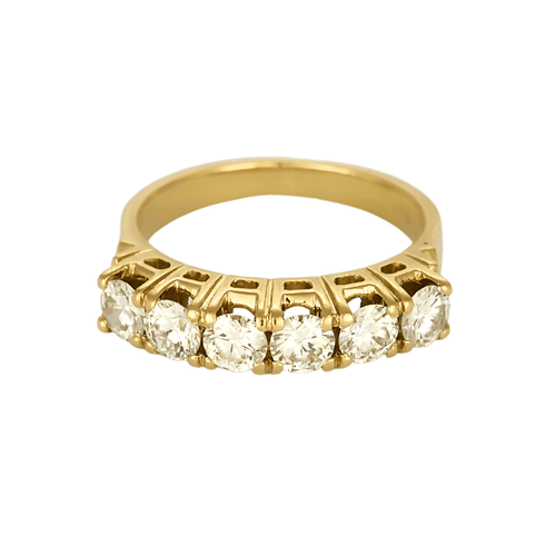 Jumătate Verighetă din aur galben și diamante