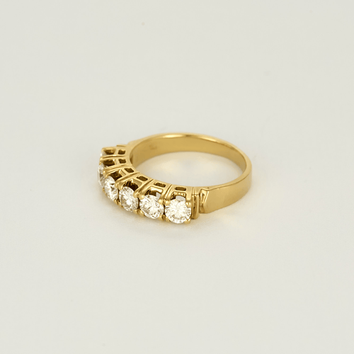 Jumătate Verighetă din aur galben și diamante