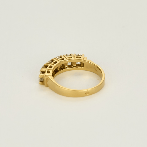 Jumătate Verighetă din aur galben și diamante