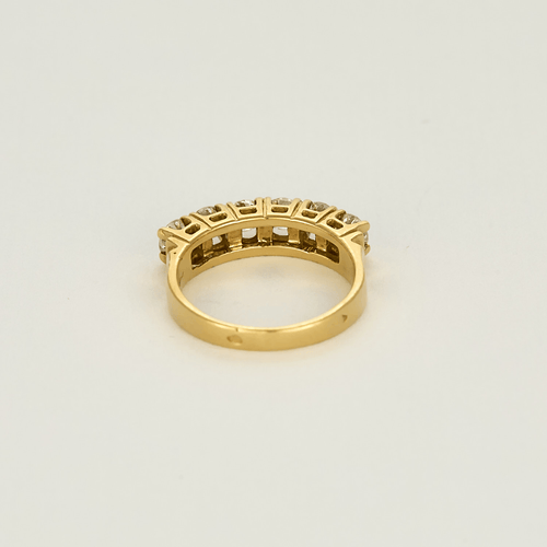 Jumătate Verighetă din aur galben și diamante