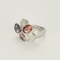 Bague 53 Bague moderniste en or gris, diamants, tourmaline rose et améthystes 58 Facettes DV20595-3